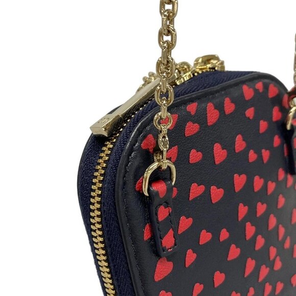 Auth DIOR/ChristianDior Call'in Dior phone holder Dark Navy Red Leather - Picture 10 of 15